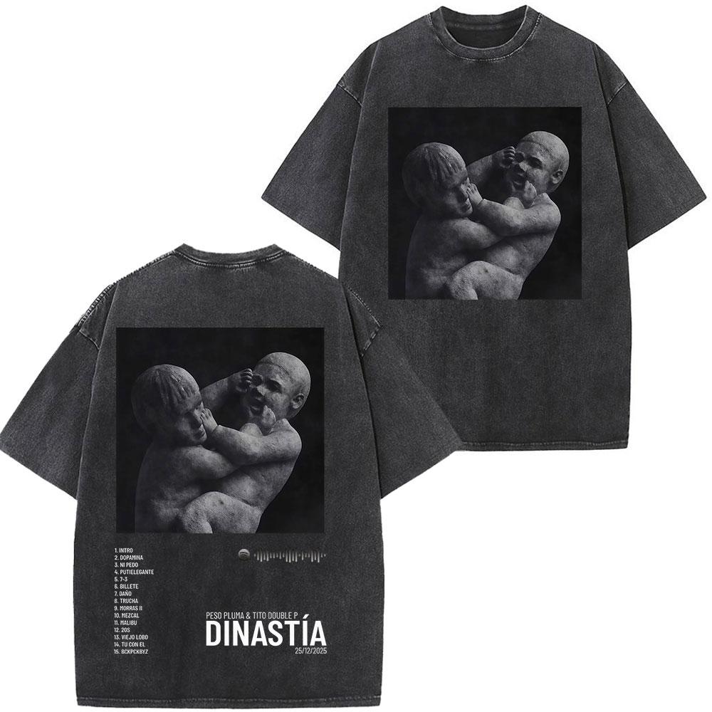 Peso Pluma Dinastia TOUR Print Vintage Washed Tshirt Men Women Fashion Casual Tshirt Shortsleeved Cotton Hiphop Tshirtt S
Peso Pluma Dinastia TOUR Print Vintage Washed Tshirt Men Women Fashion Casual Tshirt Shortsleeved Cotton Hiphop Tshirtt S