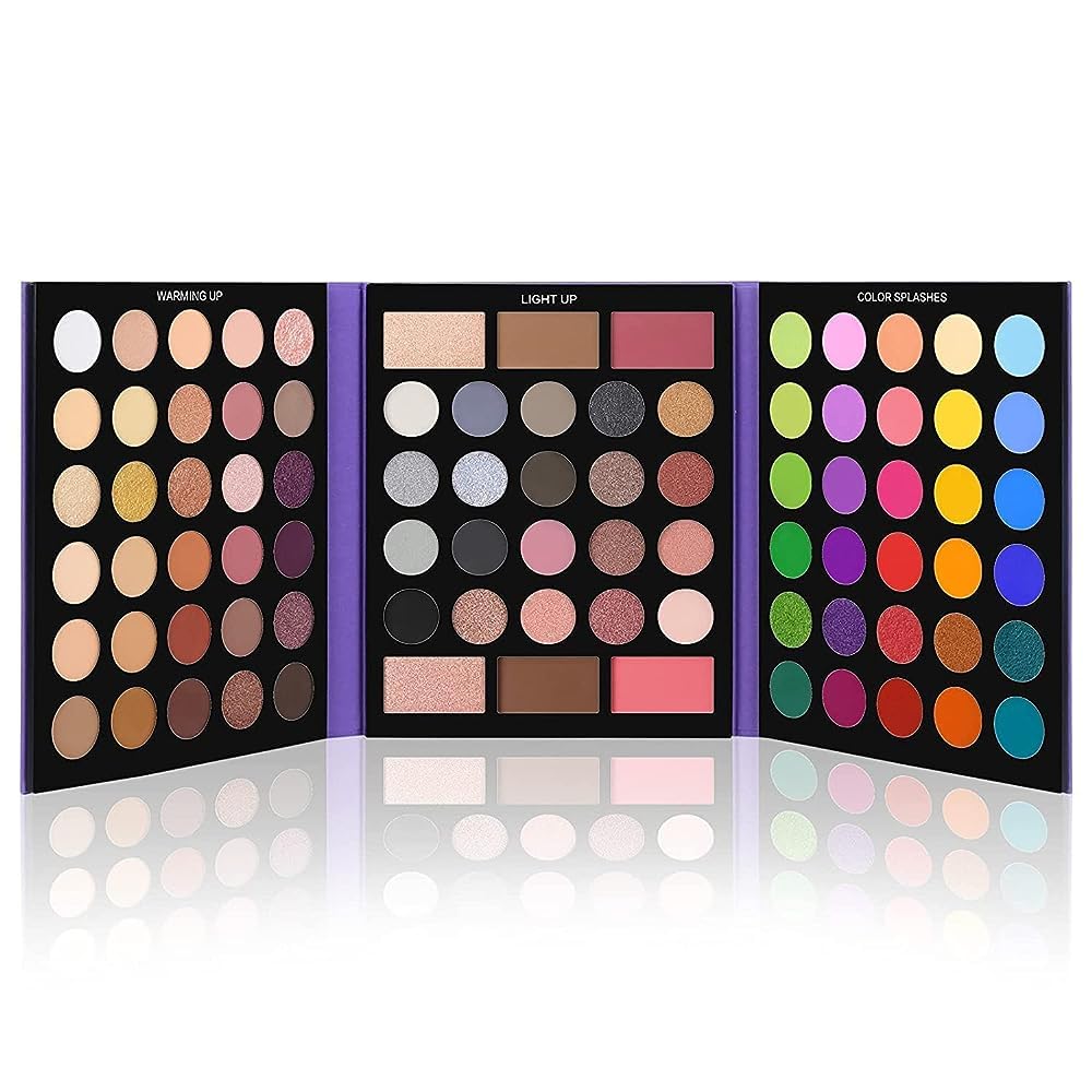 UCANBE Eyeshadow Palette 86 Colors Makeup Set Matte Shimmer Eyeshadow Highlight Contour Cheek Powder Professional Makeup Palette Gift Set
UCANBE Eyeshadow Palette 86 Colors Makeup Set Matte Shimmer Eyeshadow Highlight Contour Cheek Powder Professional Makeup Palette Gift Set