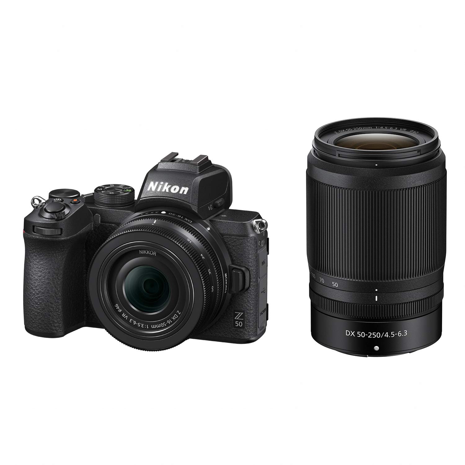 Бездзеркальна фотокамера Nikon Z50 з подвійним масштабуванням, комплект NIKKOR Z DX Z DX у комплекті Z50WZ, чорний, одиночний об’єктив 16–50 мм+NIKKOR 50–250 мм чорний
Бездзеркальна фотокамера Nikon Z50 з подвійним масштабуванням, комплект NIKKOR Z DX Z DX у комплекті Z50WZ, чорний, одиночний об’єктив 16–50 мм+NIKKOR 50–250 мм чорний