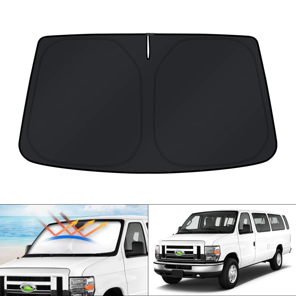 KUST Windshield SunHard for Ford Econoline Van Motorhome Sunshade Window Sun Visor Foldable Blocks UV Keeps Your Car Cool 1992-2023 E-Series & E-150
KUST Windshield SunHard for Ford Econoline Van Motorhome Sunshade Window Sun Visor Foldable Blocks UV Keeps Your Car Cool 1992-2023 E-Series & E-150