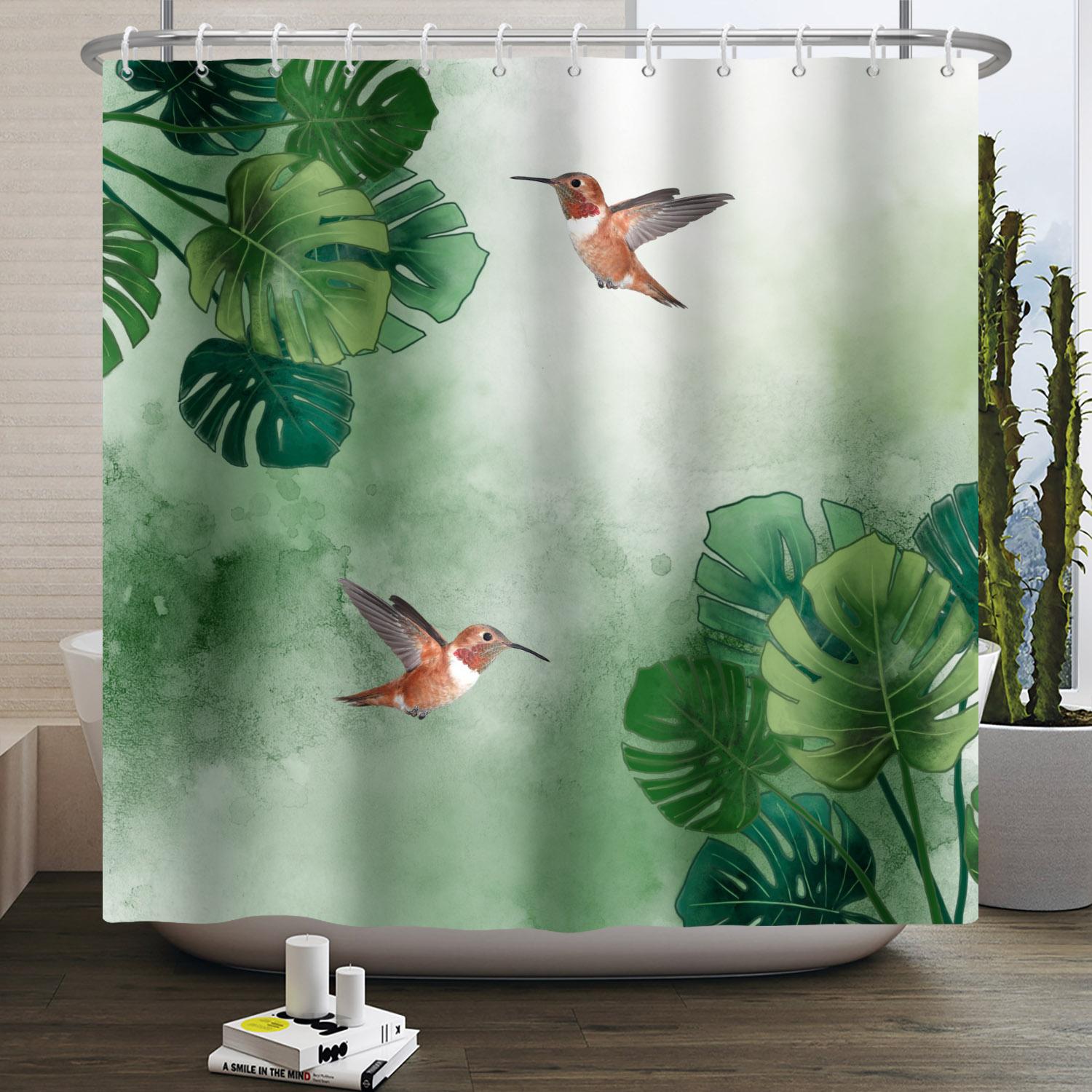 Waterproof Shower Curtain 3D Printed Birds Flowers Design Tropical Pattern Bathroom Decor Nature Theme Bath Curtain With Hooks W60H190(CM)-1 Pcs
Waterproof Shower Curtain 3D Printed Birds Flowers Design Tropical Pattern Bathroom Decor Nature Theme Bath Curtain With Hooks W60H190(CM)-1 Pcs