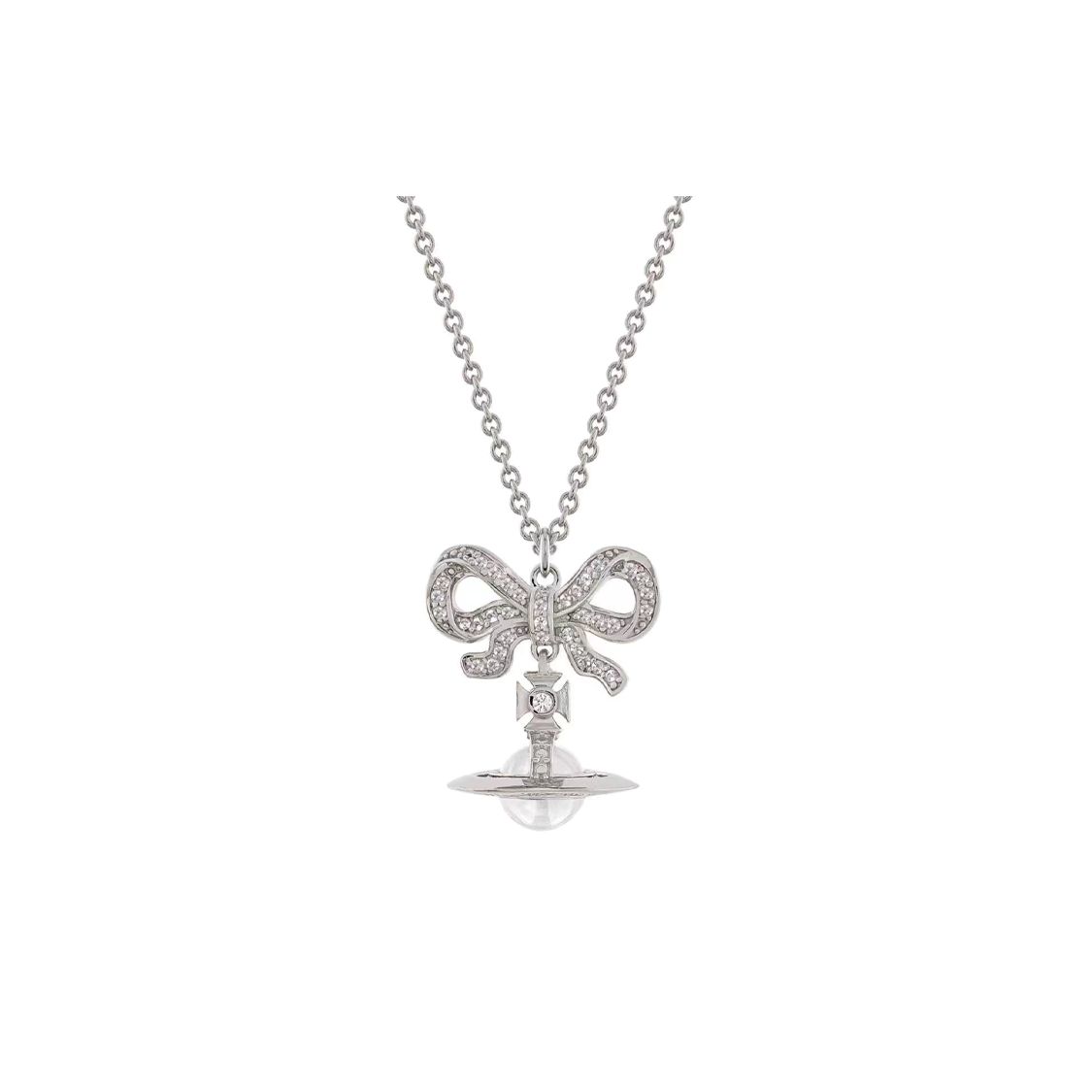 Vivienne Westwood Octavie Orb White Crystal Bow 925 Silver Necklace Women necklace V3FJWW00281SL Box
Vivienne Westwood Octavie Orb White Crystal Bow 925 Silver Necklace Women necklace V3FJWW00281SL Box