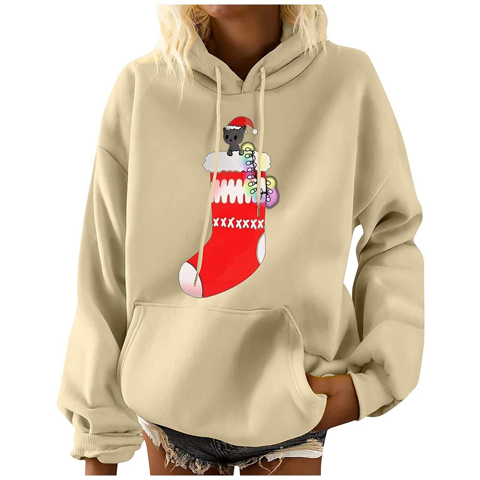 Женская мода для отдыха, рождественской вечеринки, пуловер с длинными рукавами и капюшоном с принтом, топ S бежевый
Женская мода для отдыха, рождественской вечеринки, пуловер с длинными рукавами и капюшоном с принтом, топ S бежевый