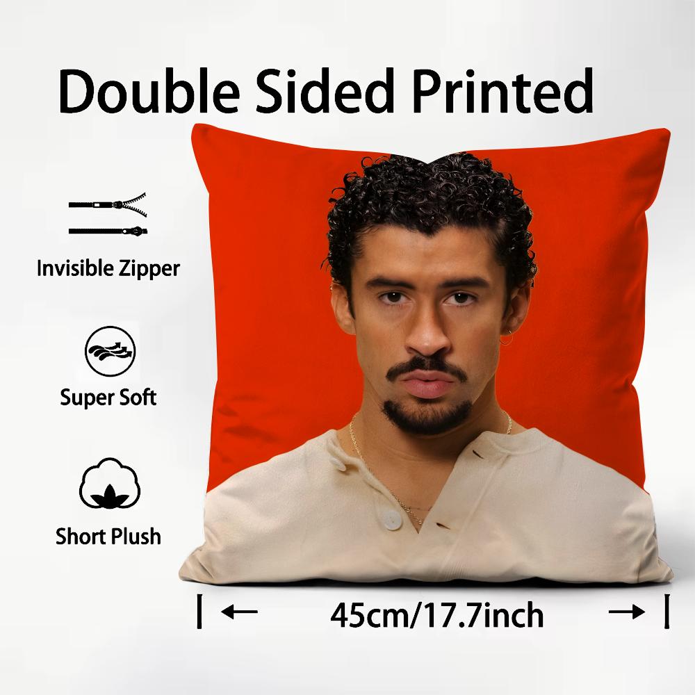 BBad BunnyY Singer Cushion Cover Plush Fabric Soft DoubleSided Printed Sofa Warm Winter Home Child Gift Pillow Case 30x30cm
BBad BunnyY Singer Cushion Cover Plush Fabric Soft DoubleSided Printed Sofa Warm Winter Home Child Gift Pillow Case 30x30cm