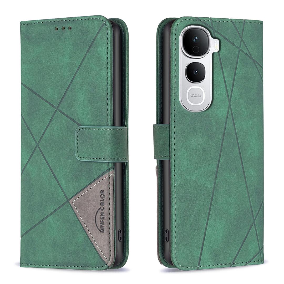 For vivo Y400 Pro 5G Phone Case BINFEN COLOR Wallet Stand Geometry Imprinted Leather Cover Green
For vivo Y400 Pro 5G Phone Case BINFEN COLOR Wallet Stand Geometry Imprinted Leather Cover Green
