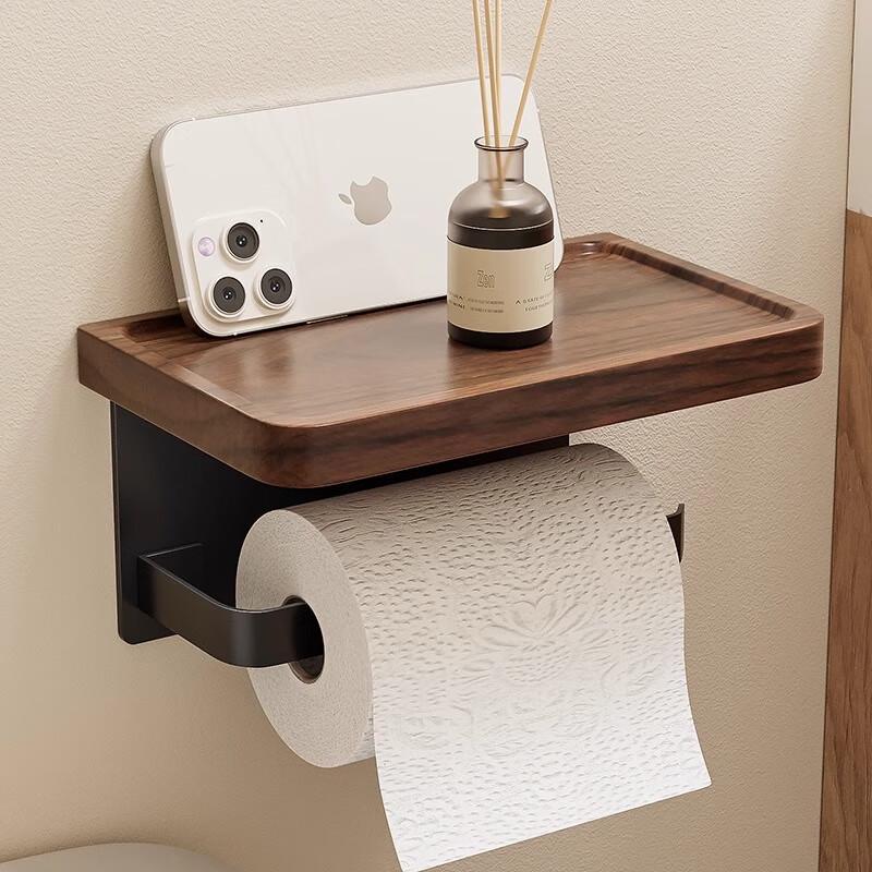 Walnut Bathroom Toilet Paper Holder & Storage Shelf
Walnut Bathroom Toilet Paper Holder & Storage Shelf