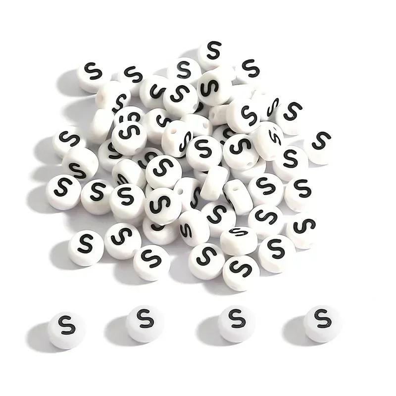 100-500PCS Acrylic A-Z 26 Letter Beads White Color Round Loose Spacer Beads For Jewelry Making Handmade Diy Bracelet Accessories 100PCS
100-500PCS Acrylic A-Z 26 Letter Beads White Color Round Loose Spacer Beads For Jewelry Making Handmade Diy Bracelet Accessories 100PCS