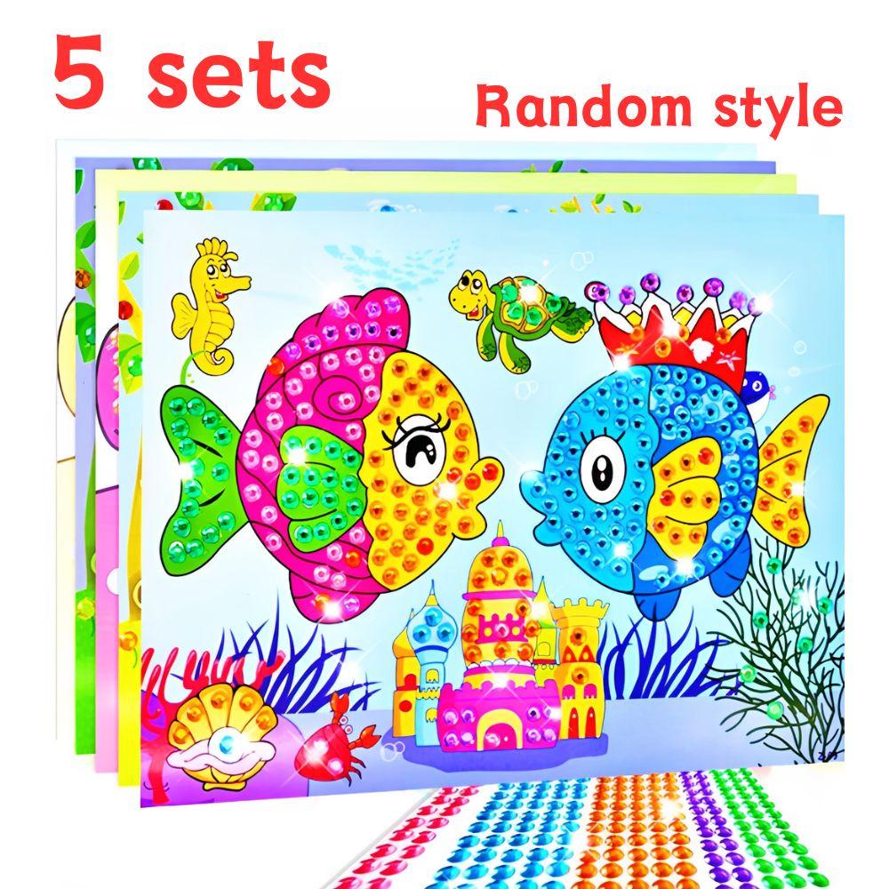5 Sets Colored Plastic Diamond Dot Art DIY Handmade Drawing Paper & Self-adhesive Rhinestones Kit Student Gift Prize YMY
5 Sets Colored Plastic Diamond Dot Art DIY Handmade Drawing Paper & Self-adhesive Rhinestones Kit Student Gift Prize YMY