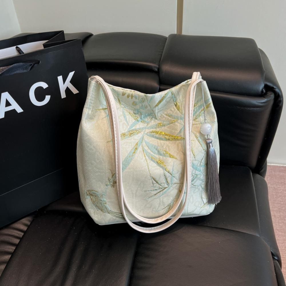 Temperament Large Capacity Chinese Style Shoulder Bag Bamboo Tassel Pendant Tote Bag Flower Messenger Bag Women
Temperament Large Capacity Chinese Style Shoulder Bag Bamboo Tassel Pendant Tote Bag Flower Messenger Bag Women