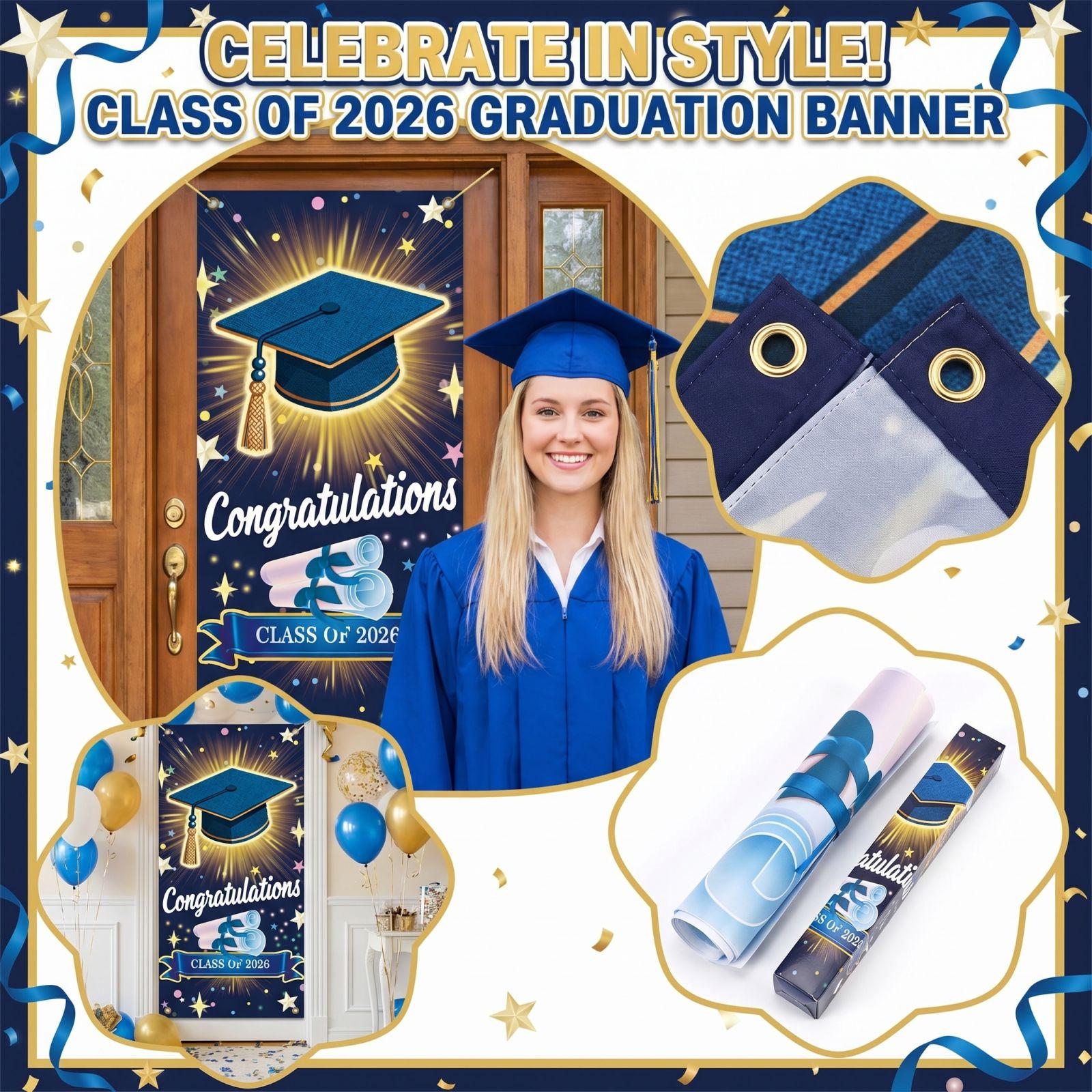 Graduation Class Decoration Door Flag Hanging Flag Graduation Party Decoration Supplies one size
Graduation Class Decoration Door Flag Hanging Flag Graduation Party Decoration Supplies one size
