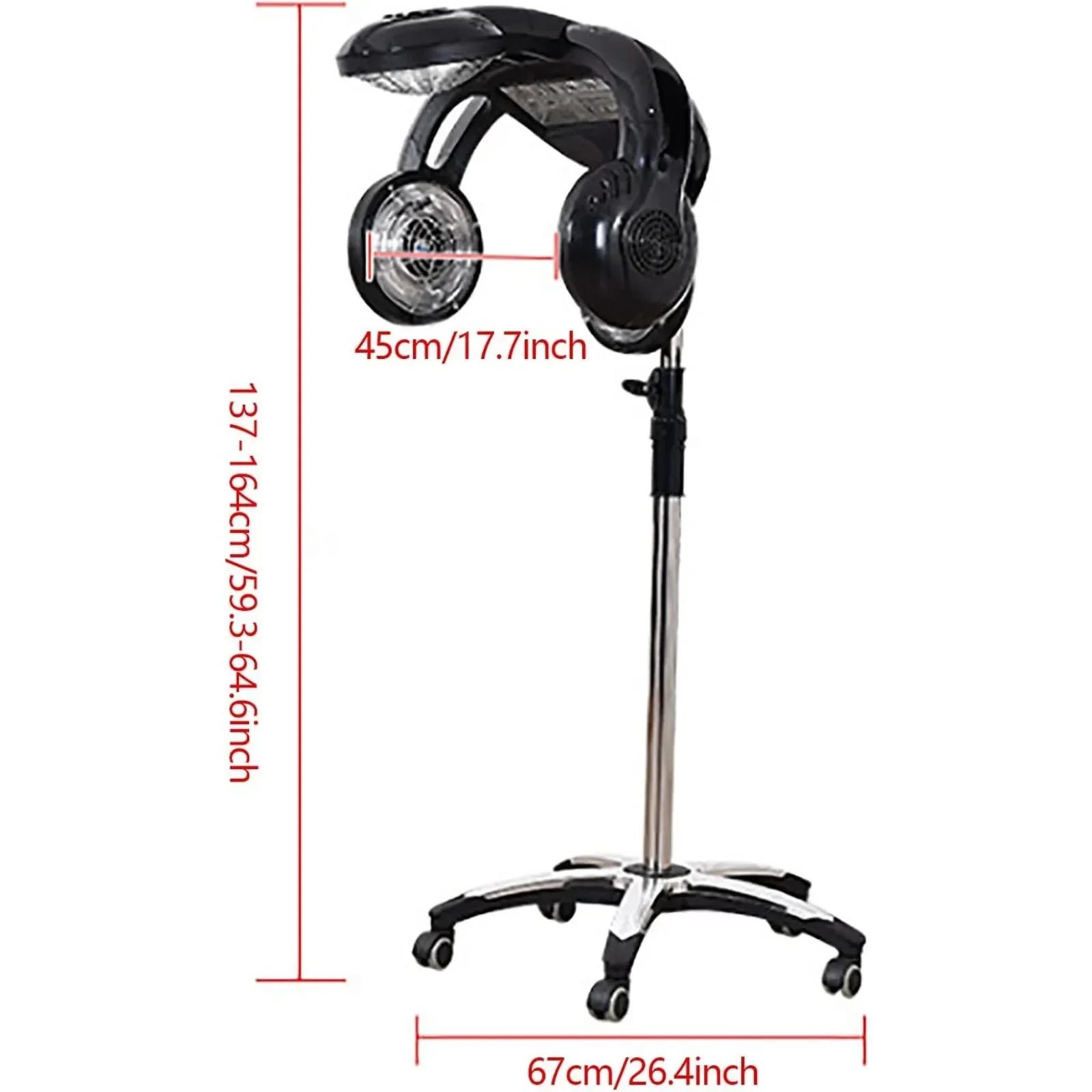 Professional Hair Dryer, 1400W Professional Infrared Hair Color Processor with Wheels, Standing Hair Dryer Infrared Lamp чорний
Professional Hair Dryer, 1400W Professional Infrared Hair Color Processor with Wheels, Standing Hair Dryer Infrared Lamp чорний