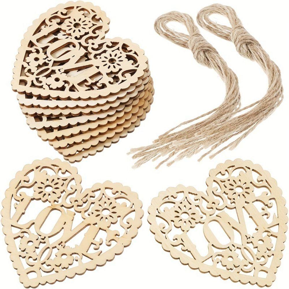 10pcs Engraved Heart Hanging Decoration Love Letter Love Wood Chip Pendant Wedding Arrangement
10pcs Engraved Heart Hanging Decoration Love Letter Love Wood Chip Pendant Wedding Arrangement