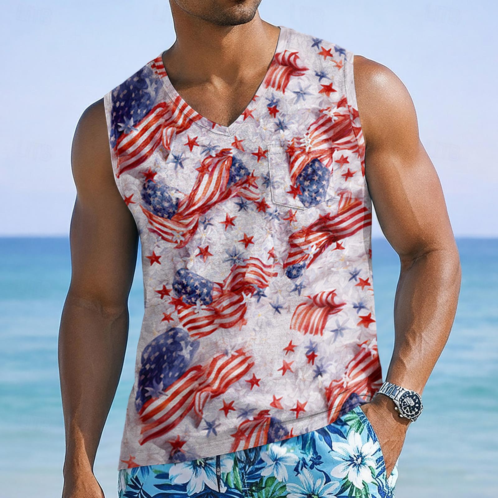 Men’s Sleeveless V Neck Tank Top with Tropical Tree and Flag Print Casual Lightweight Summer Shirt S червоний
Men’s Sleeveless V Neck Tank Top with Tropical Tree and Flag Print Casual Lightweight Summer Shirt S червоний