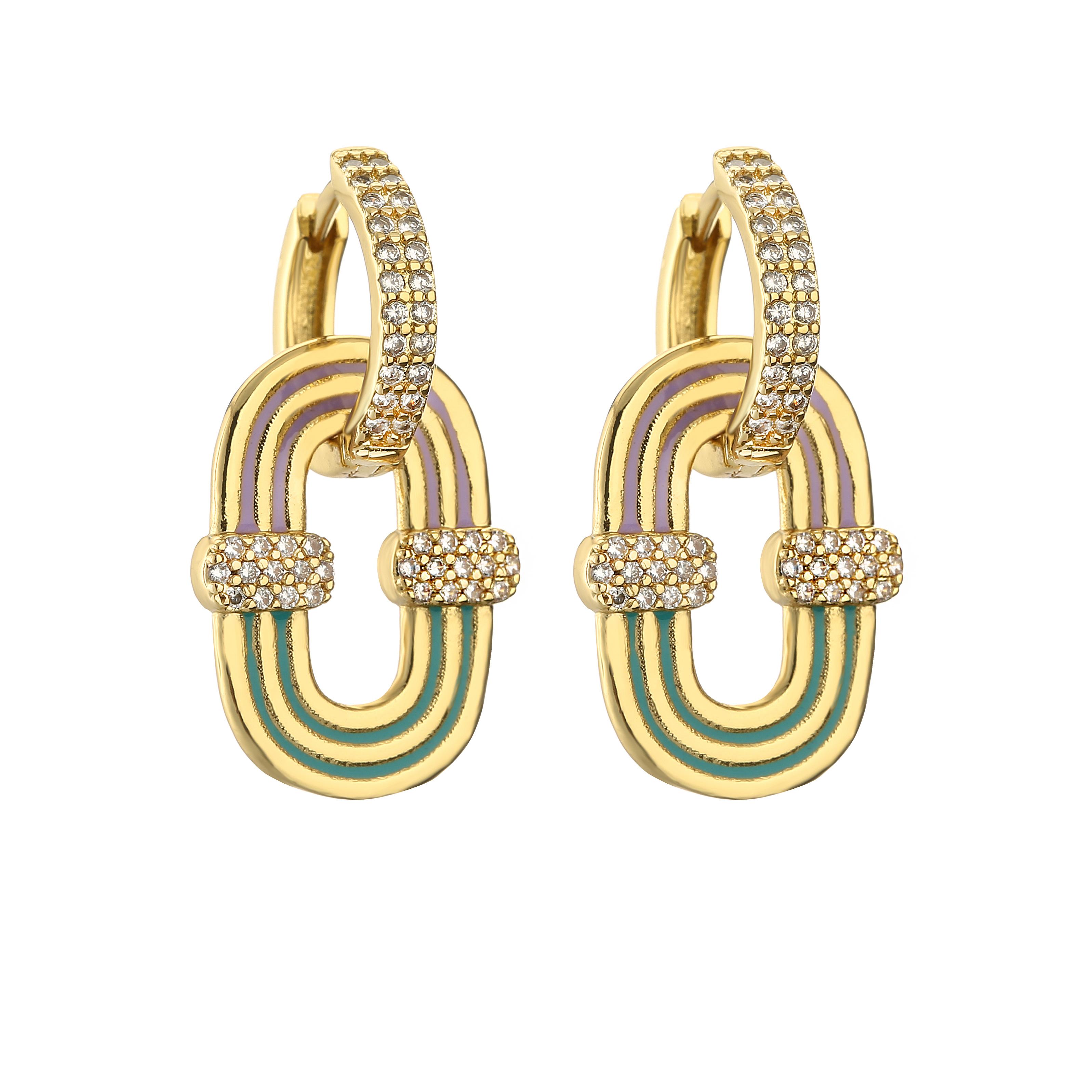 HECHENG,Enamel Geometric CZ Hoop Earrings Gold Color Copper 18K Plated Zirconia Hoop Huggies Women Zircon Gift
HECHENG,Enamel Geometric CZ Hoop Earrings Gold Color Copper 18K Plated Zirconia Hoop Huggies Women Zircon Gift