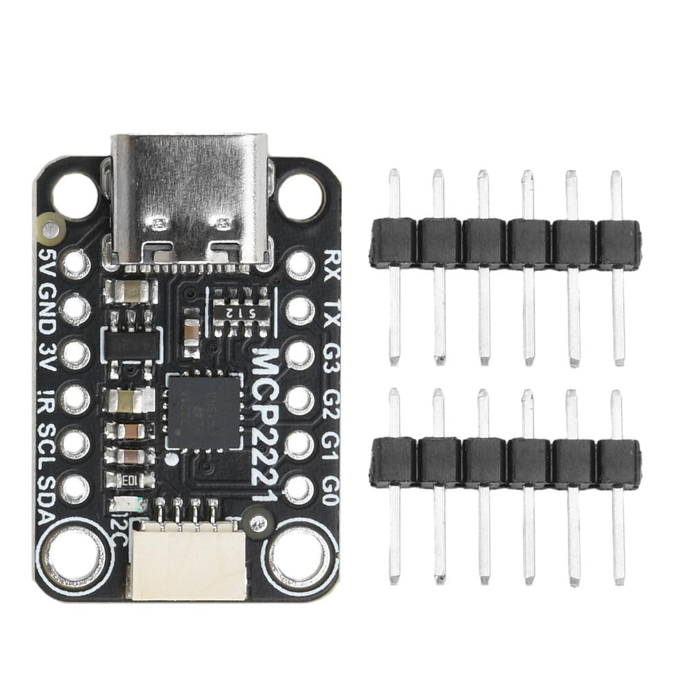 Модуль перетворення USB на GPIO ADC/I2C MCP2221A інтерфейс TYPE-C плата обробки сигналів підходить для OLED-дисплея, датчика, ШІМ-драйвера
Модуль перетворення USB на GPIO ADC/I2C MCP2221A інтерфейс TYPE-C плата обробки сигналів підходить для OLED-дисплея, датчика, ШІМ-драйвера