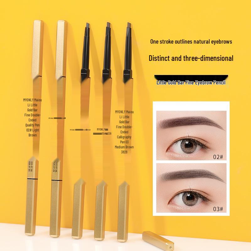 Mai Ou Li Gold Bar Ultra-Fine Double-Headed 3D Waterproof Long-Lasting Smudge-Proof Triangular Eyebrow Pencil.
Mai Ou Li Gold Bar Ultra-Fine Double-Headed 3D Waterproof Long-Lasting Smudge-Proof Triangular Eyebrow Pencil.