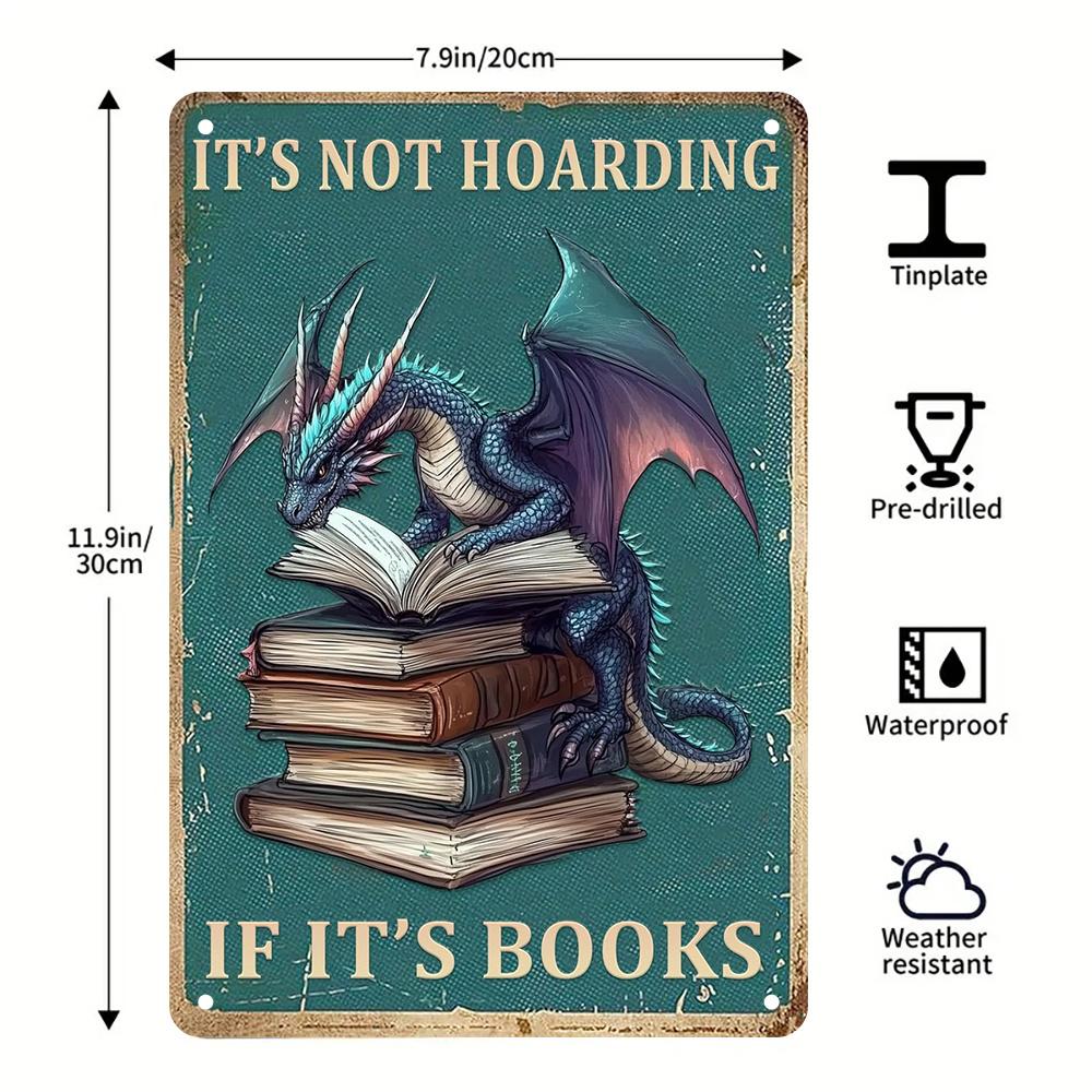 Vintage Dragon Book Reading Metal Sign Perfect for Retro Libraries Bedrooms Cafes and Home Decor 20x30cm(7.8x11.8inch)
Vintage Dragon Book Reading Metal Sign Perfect for Retro Libraries Bedrooms Cafes and Home Decor 20x30cm(7.8x11.8inch)