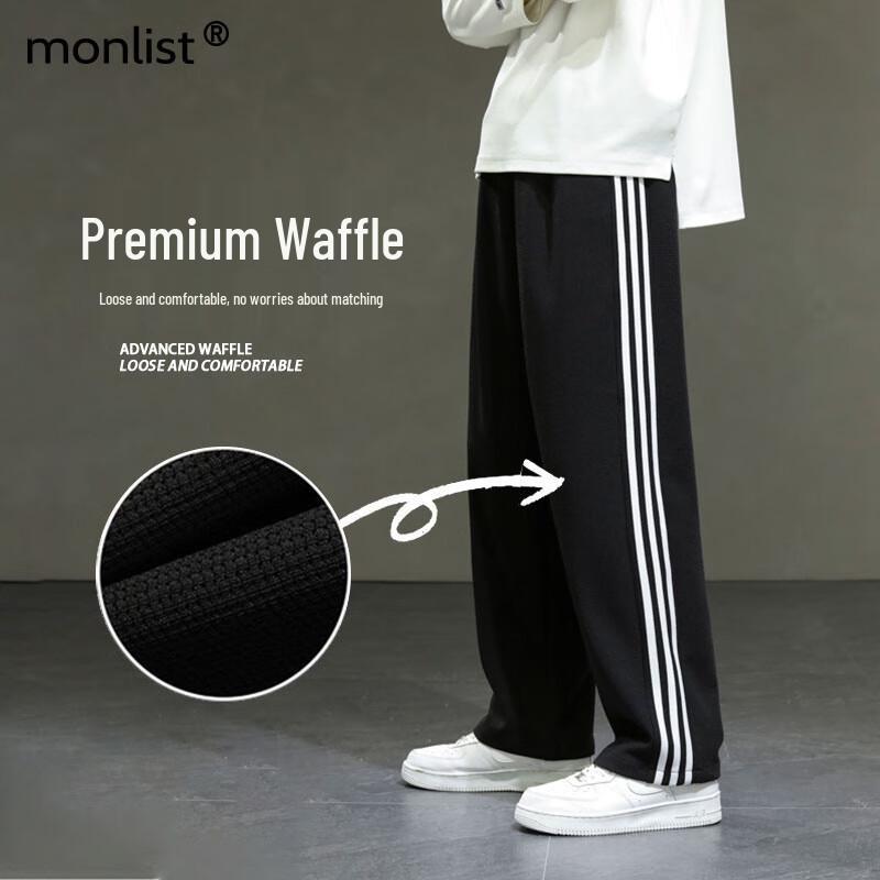 MON-LIST Men s Loose Fit Three-Stripe Casual Pants XL
MON-LIST Men s Loose Fit Three-Stripe Casual Pants XL