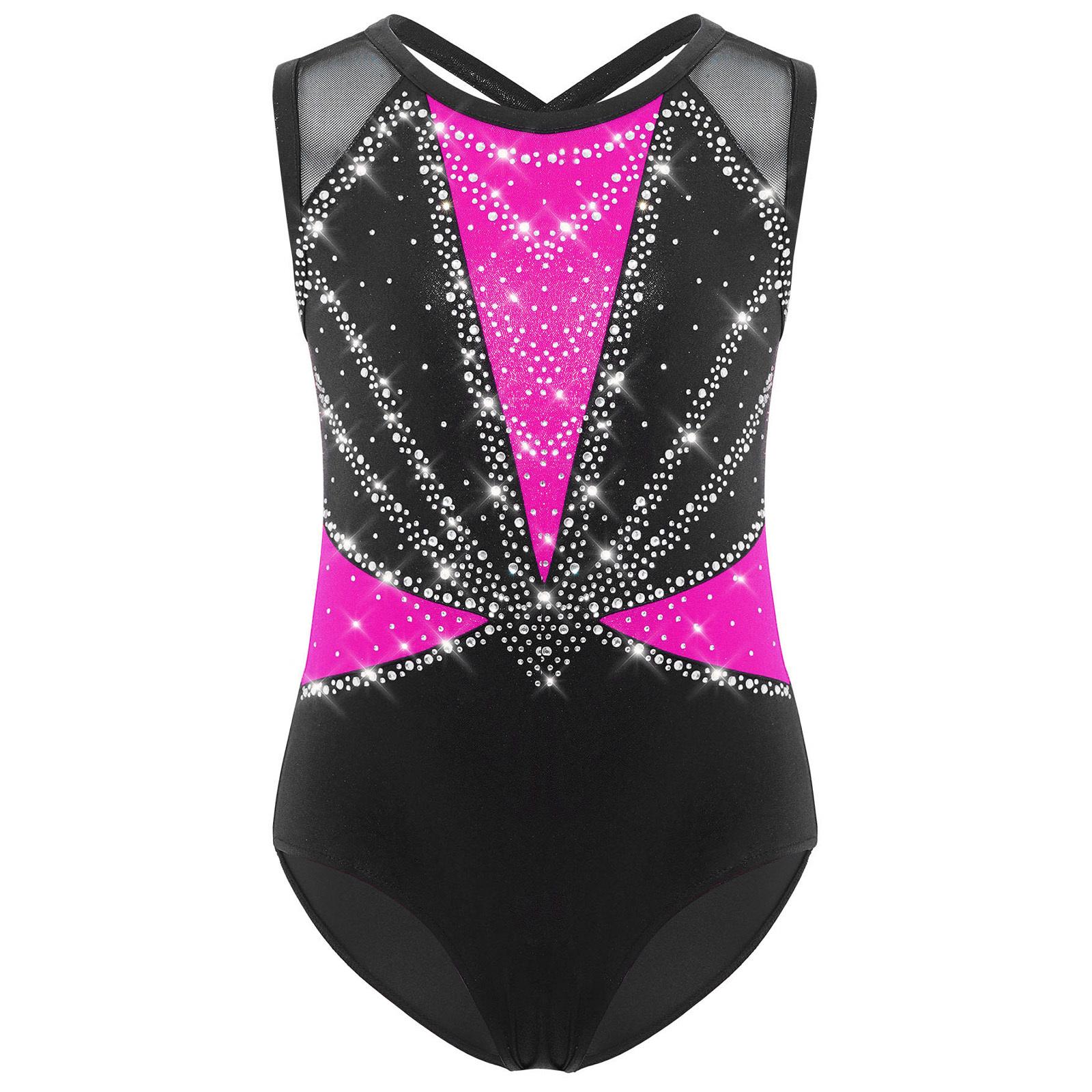 Дитячий гімнастичний купальник з перехрещеною спинкою, без рукавів, з круглим вирізом, блискучими стразами, металізований танцювальний костюм 13-14 Years гарячі рожевого кольору
Дитячий гімнастичний купальник з перехрещеною спинкою, без рукавів, з круглим вирізом, блискучими стразами, металізований танцювальний костюм 13-14 Years гарячі рожевого кольору