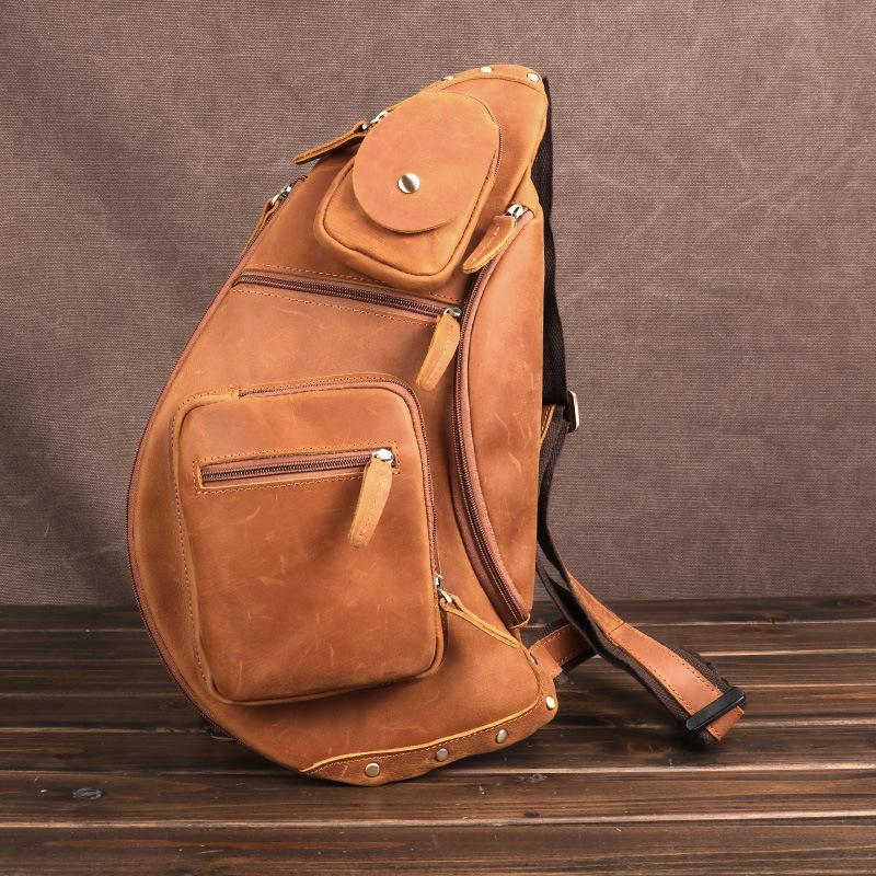 Vintage New Men s Crazy Horse Leather Chest Bag, Handmade Cowhide Crossbody Bag, Large Capacity Genuine Leather Shoulder Bag коричневий
Vintage New Men s Crazy Horse Leather Chest Bag, Handmade Cowhide Crossbody Bag, Large Capacity Genuine Leather Shoulder Bag коричневий