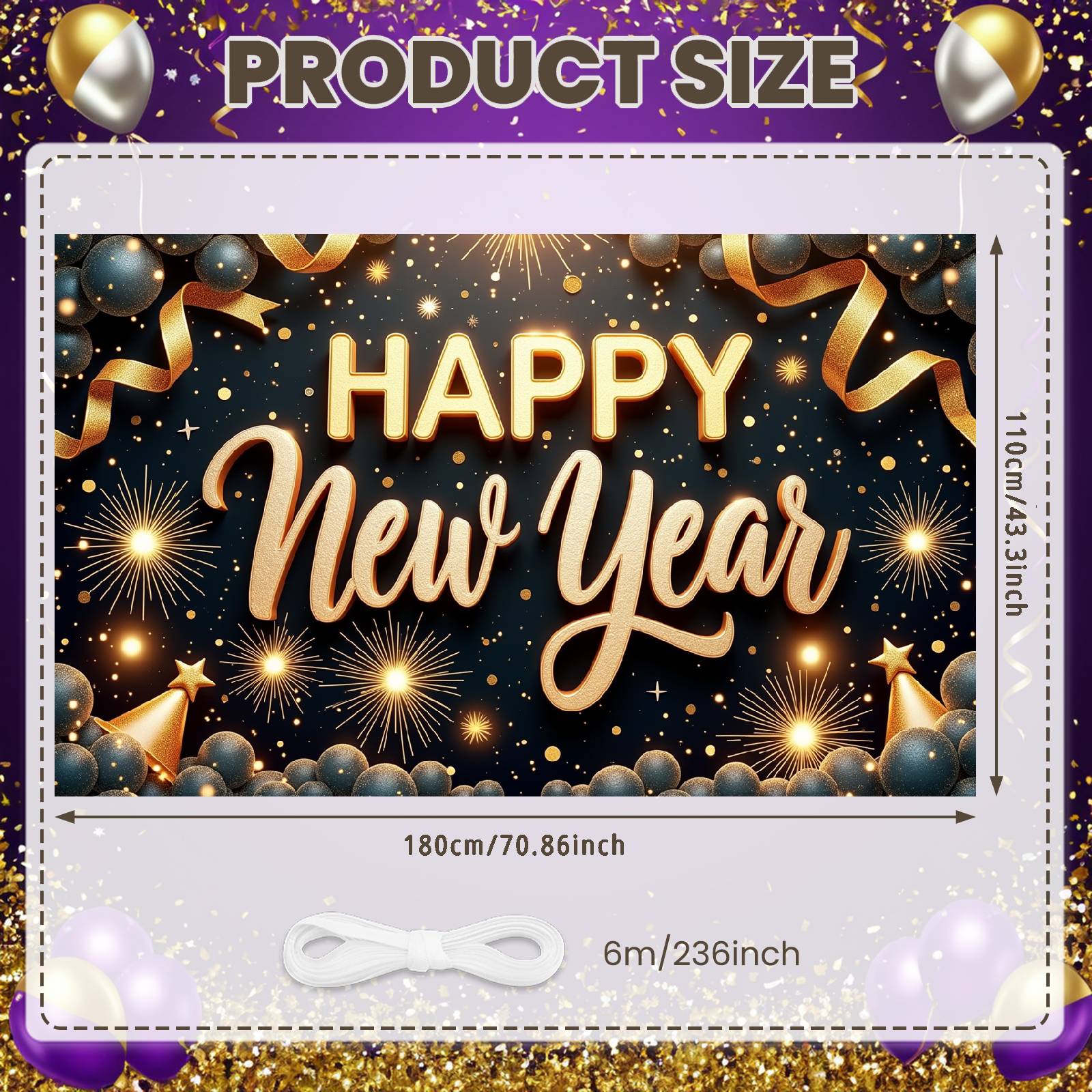 Party Decoration Banner Dark Background New Year Backdrop Happy New Year Banner Shiny Elements Yearly Celebration Banner For New
Party Decoration Banner Dark Background New Year Backdrop Happy New Year Banner Shiny Elements Yearly Celebration Banner For New