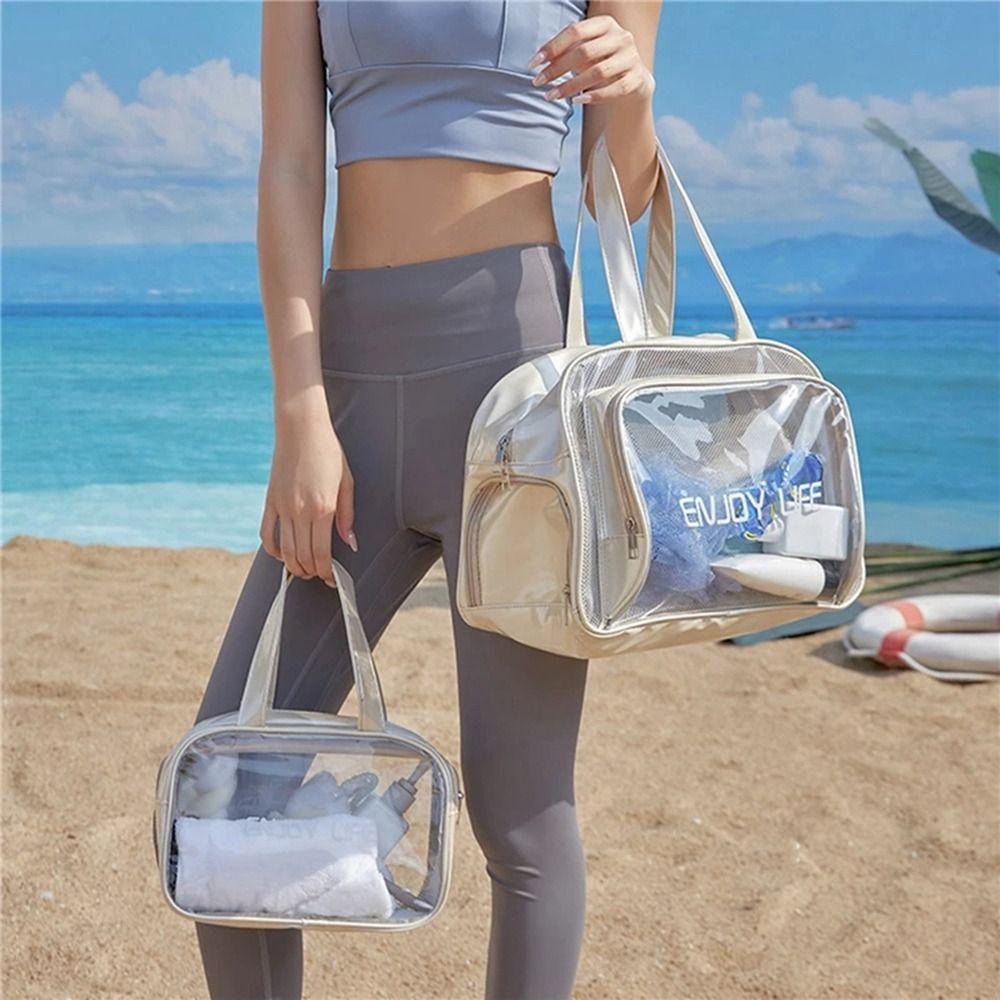 Waterproof Swimming Storage Bag Dry Wet Separation Beach Bag PVC Transparent Handbag Vacation S
Waterproof Swimming Storage Bag Dry Wet Separation Beach Bag PVC Transparent Handbag Vacation S
