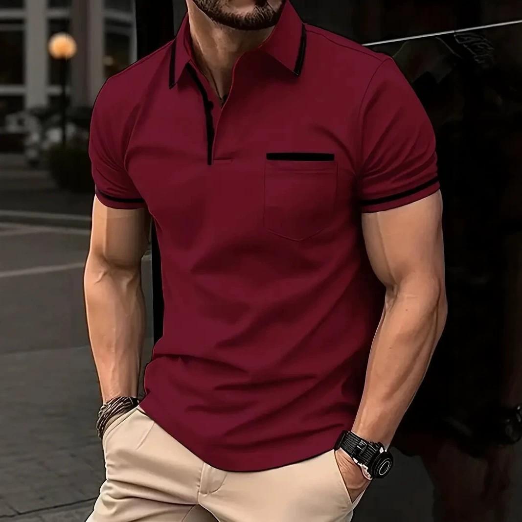 Men Summer Short Sleeve Fashion Loose Pure Color Polo Shirt Men High Elasticity Sport Comfortable Golf Polo Shirt Tops 3XL вина червоного кольору
Men Summer Short Sleeve Fashion Loose Pure Color Polo Shirt Men High Elasticity Sport Comfortable Golf Polo Shirt Tops 3XL вина червоного кольору
