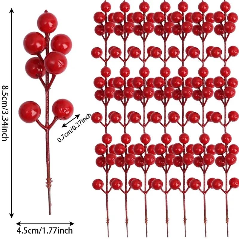 5/100PCS Red Artificial Berries Branch Christmas 7 Heads Holly Berry Stems DIY Crafts Wreath New Year Party Xmas Tree Decoration 5PCS красный
5/100PCS Red Artificial Berries Branch Christmas 7 Heads Holly Berry Stems DIY Crafts Wreath New Year Party Xmas Tree Decoration 5PCS красный