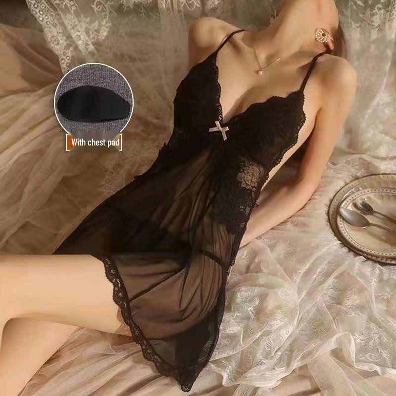 Huaqianyuese Plus Size Lace Quick-Release Camisole & See-Through Nightgown Set One Size (80-120 lbs)
Huaqianyuese Plus Size Lace Quick-Release Camisole & See-Through Nightgown Set One Size (80-120 lbs)