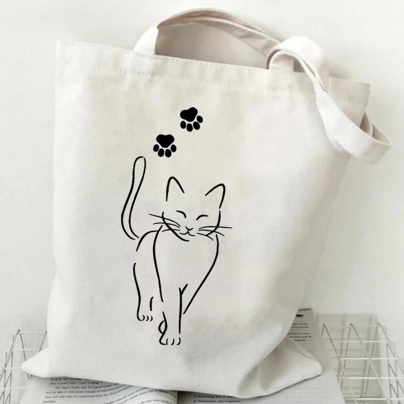 Cute Cat Print Canvas Tote Bag Various Kitty Patterns Shoulder Bag Large Capacity Handbag For Daily Shopping School Commute
Cute Cat Print Canvas Tote Bag Various Kitty Patterns Shoulder Bag Large Capacity Handbag For Daily Shopping School Commute