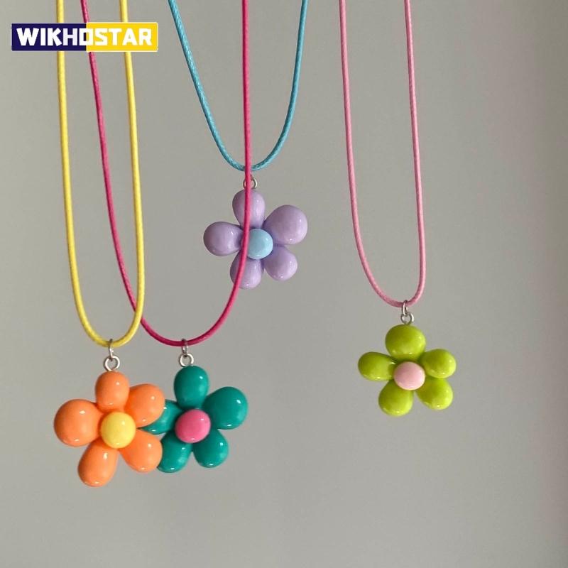 Colorful Flower Necklace Statement Pendant Necklace Floral Design Neck Jewelry Rope Necklace Perfect Gift for Women Girl
Colorful Flower Necklace Statement Pendant Necklace Floral Design Neck Jewelry Rope Necklace Perfect Gift for Women Girl