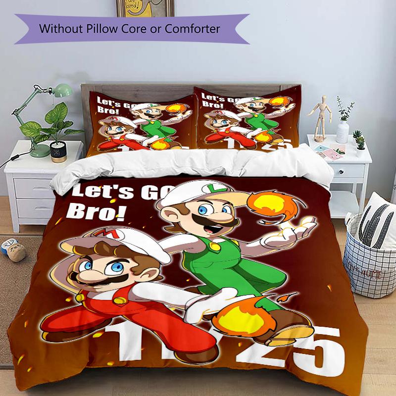 3pcs Let s Go Bro Mario and Luigi Adventure Quilt Set Cartoon Themed Bed Quilt Set Lovely Character Bedroom Decor Bed Quilt Set Four Seasons (1 C 135x200cm
3pcs Let s Go Bro Mario and Luigi Adventure Quilt Set Cartoon Themed Bed Quilt Set Lovely Character Bedroom Decor Bed Quilt Set Four Seasons (1 C 135x200cm