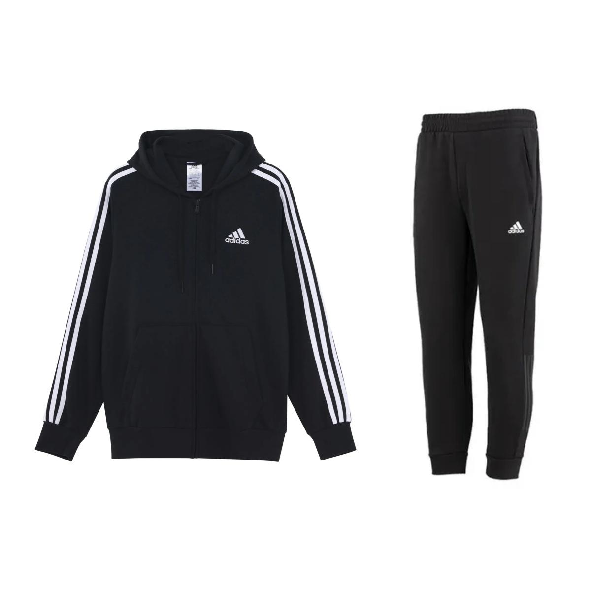 Adidas Training Logo Stripe Zip Long Sleeve Top And Cuffed Pants Casual Sports Set Men sets Black GK9032+HN8984 S
Adidas Training Logo Stripe Zip Long Sleeve Top And Cuffed Pants Casual Sports Set Men sets Black GK9032+HN8984 S