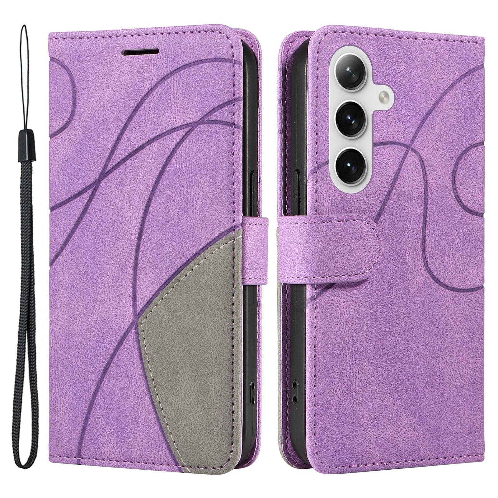 For Samsung Galaxy S25+/S24+ Leather Case Wallet Stand Color Splicing Phone Cover Light Purple
For Samsung Galaxy S25+/S24+ Leather Case Wallet Stand Color Splicing Phone Cover Light Purple