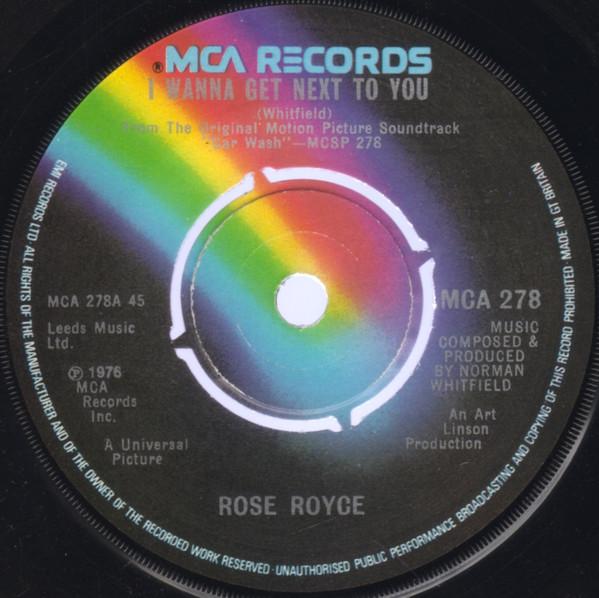 7-дюймовая пластинка ROSE ROYCE - I Wanna Get Next To You MCA278 MCA Records 1976 UK Соул/Фанк Б/У
7-дюймовая пластинка ROSE ROYCE - I Wanna Get Next To You MCA278 MCA Records 1976 UK Соул/Фанк Б/У