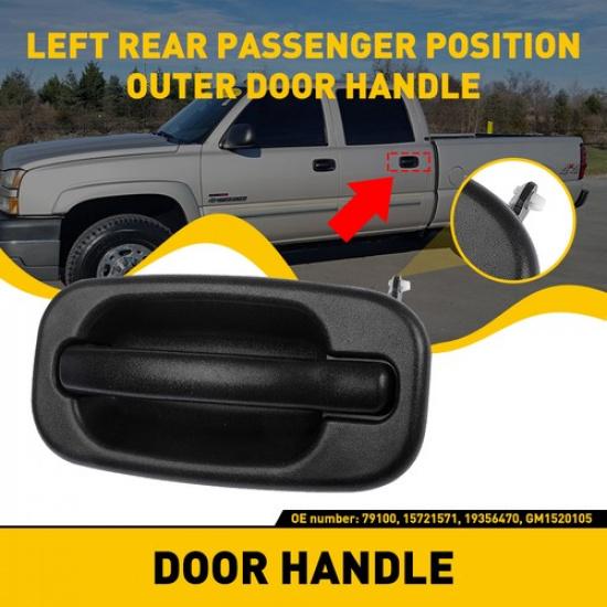 Rear Drivers Side Door Handle For 99-06 Chevrolet Silverado 1500 GMC Sierra + EV
Rear Drivers Side Door Handle For 99-06 Chevrolet Silverado 1500 GMC Sierra + EV