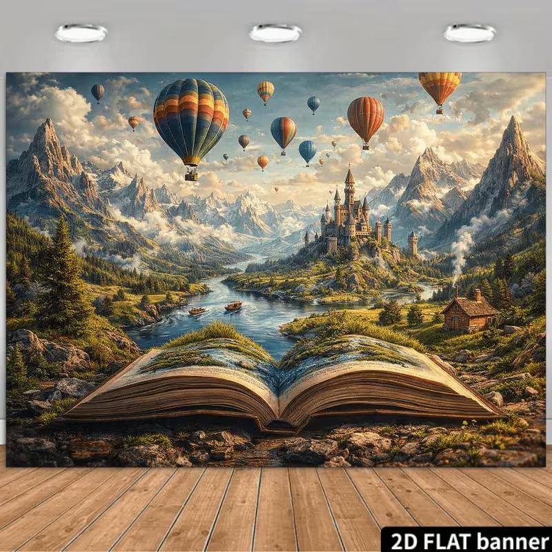 2D Enchanted Book & Hot Air Balloon Backdrop for Studio & Fantasy Celebrations 47.2x31.5inch/120*80cm
2D Enchanted Book & Hot Air Balloon Backdrop for Studio & Fantasy Celebrations 47.2x31.5inch/120*80cm