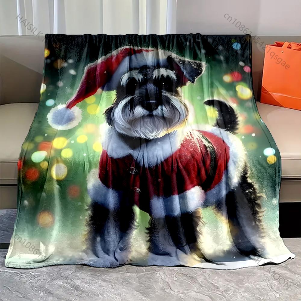 Schnauzer wearing Santa hat pattern Blanket Flannel Material Soft Warm for All Seasons,For Home Outdoor Camping Picnics RV 75x90cm
Schnauzer wearing Santa hat pattern Blanket Flannel Material Soft Warm for All Seasons,For Home Outdoor Camping Picnics RV 75x90cm