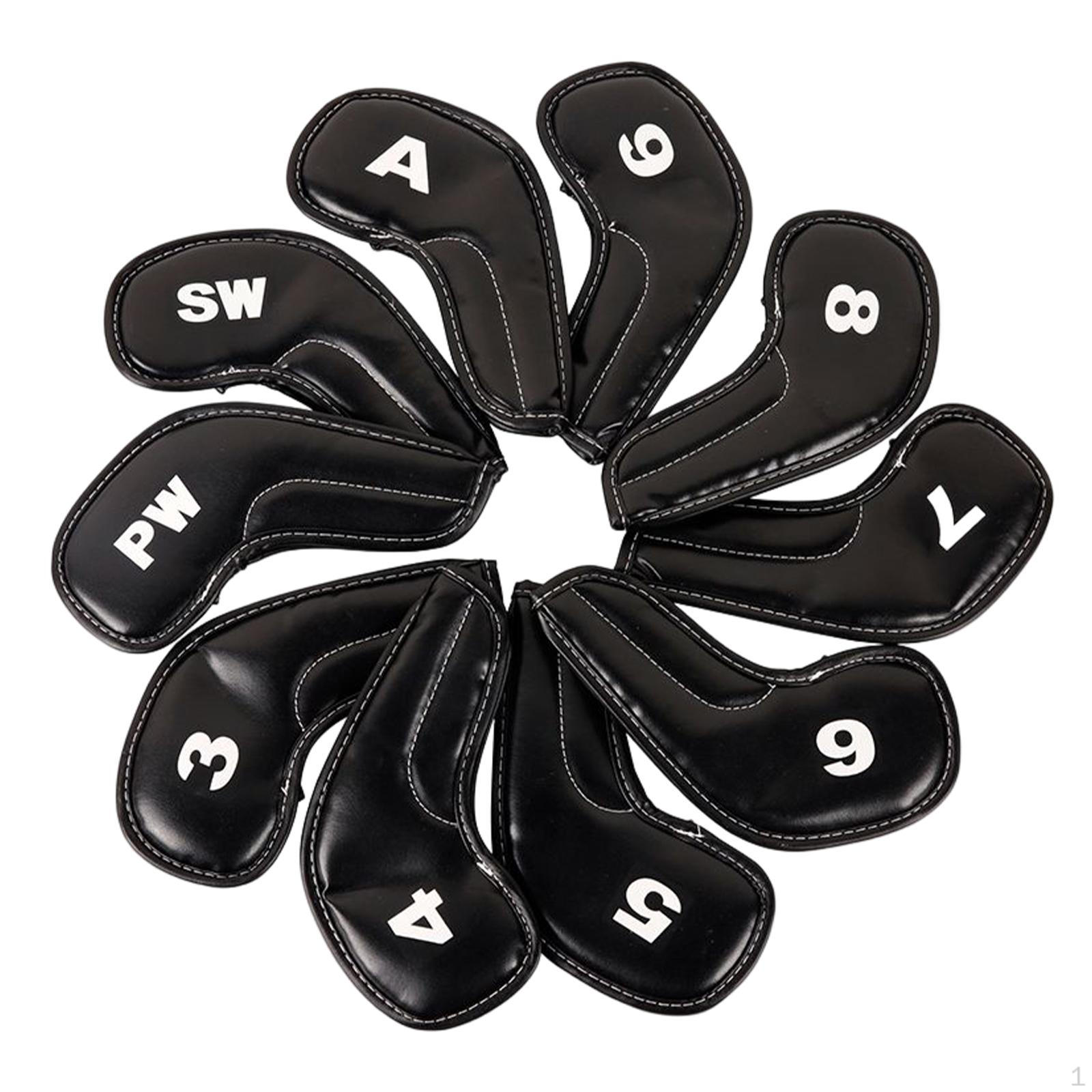 10x PU Leather Golf Iron Covers Set Club Head Cover Protection Guard
10x PU Leather Golf Iron Covers Set Club Head Cover Protection Guard