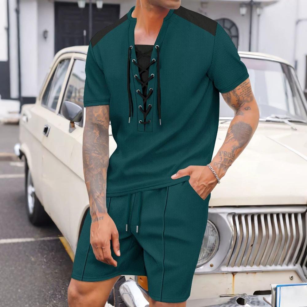 Men s Summer Casual Fashionable Drawstring T-Shirt and Shorts Set Two-Piece Top Bottoms Outfit for 2025 S сірий
Men s Summer Casual Fashionable Drawstring T-Shirt and Shorts Set Two-Piece Top Bottoms Outfit for 2025 S сірий