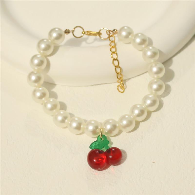 Pet collar, kitten, dog, pearl necklace, jewelry, cherry, strawberry, dog neck chain XS 15-20CM
Pet collar, kitten, dog, pearl necklace, jewelry, cherry, strawberry, dog neck chain XS 15-20CM