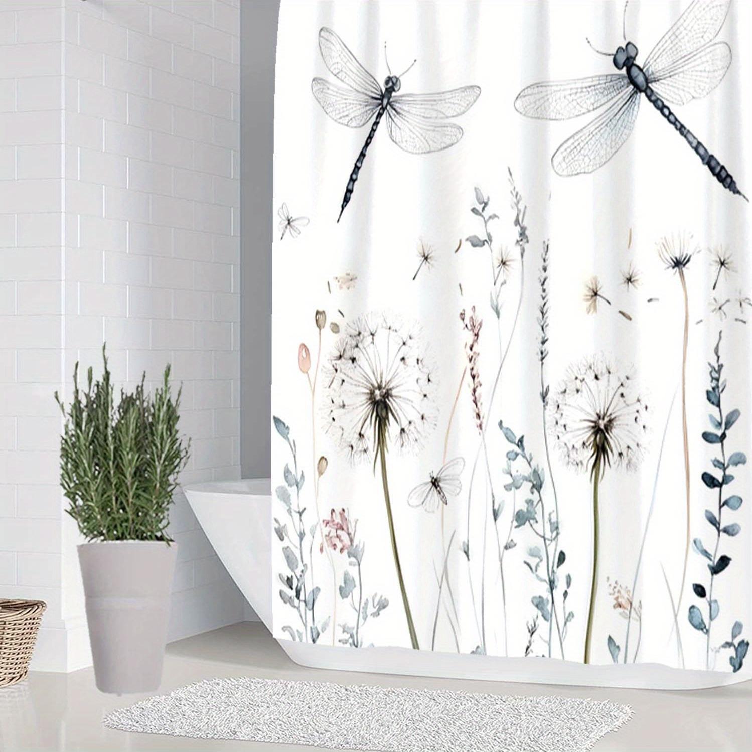 4-Pack Dragonfly, Dandelion, Plant Pattern Shower Curtains With Hooks, Bathroom Partition Curtains, Home Decor W60H190(CM)-1 Pcs
4-Pack Dragonfly, Dandelion, Plant Pattern Shower Curtains With Hooks, Bathroom Partition Curtains, Home Decor W60H190(CM)-1 Pcs