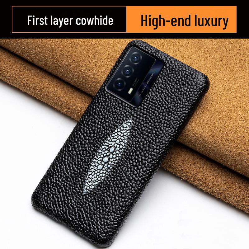 iQOO Z5 Cowhide Pearl Fish Pattern Leather Protective Cover - High-end Genuine Leather Half Package for iQOO Z5x. iQOO Z6X чёрный
iQOO Z5 Cowhide Pearl Fish Pattern Leather Protective Cover - High-end Genuine Leather Half Package for iQOO Z5x. iQOO Z6X чёрный