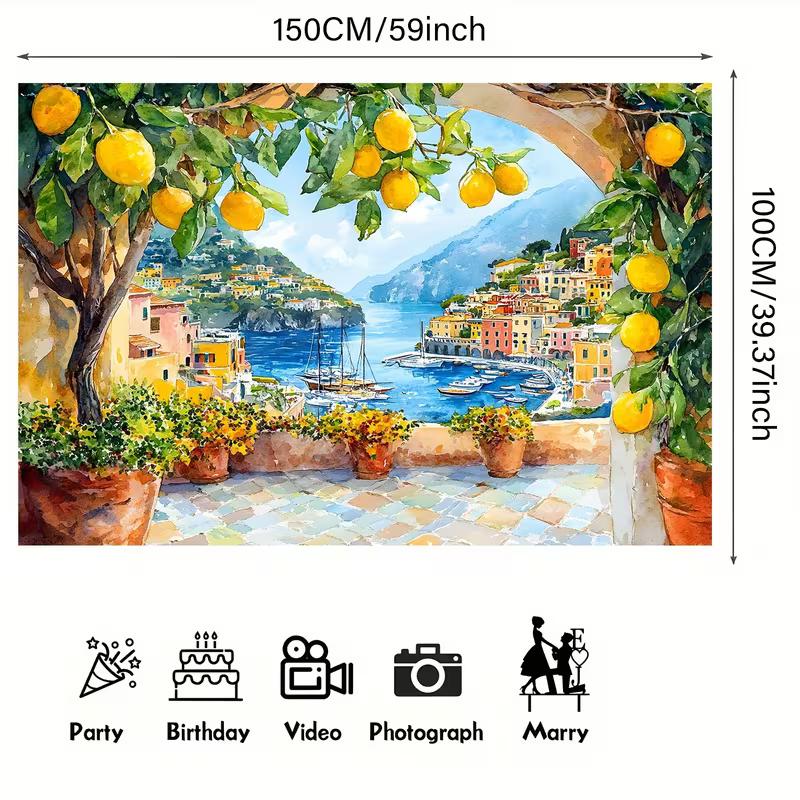 2D Summer Vacation Tapestry, Mediterranean Sea View for Party & Home Decor 47.2x31.5inch/120*80cm
2D Summer Vacation Tapestry, Mediterranean Sea View for Party & Home Decor 47.2x31.5inch/120*80cm
