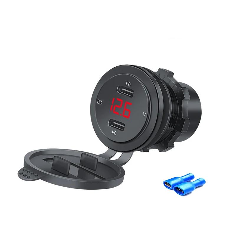 90W USB C Car Charger Socket Dual 45W PD Type-C Power Outlet Fast Charging for 12V/24V Car Marine Boat Sedan RV ATV Motorcycle красный
90W USB C Car Charger Socket Dual 45W PD Type-C Power Outlet Fast Charging for 12V/24V Car Marine Boat Sedan RV ATV Motorcycle красный