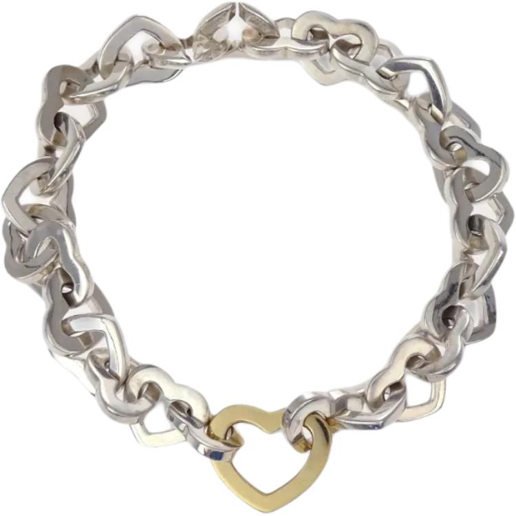 Tiffany & Co. Heart-Shaped Appearance Silver 18K Gold Bracelet Women bracelet BR176216 F,Silver
Tiffany & Co. Heart-Shaped Appearance Silver 18K Gold Bracelet Women bracelet BR176216 F,Silver