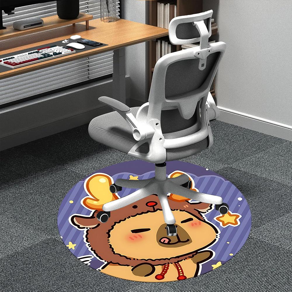 1PC Deer Cute Capibala Office Round Area Rug, Indoor Mat Suitable ForOffice, Under Office Chairs Bedroom Living Room Home Decor, Room Deco f029 80cm by 80cm
1PC Deer Cute Capibala Office Round Area Rug, Indoor Mat Suitable ForOffice, Under Office Chairs Bedroom Living Room Home Decor, Room Deco f029 80cm by 80cm