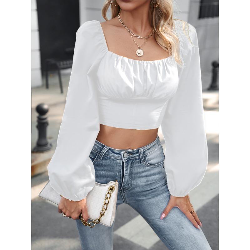 YYFS Женская мода Повседневная весна-осень Однотонный принт Длинный рукав Квадратный воротник Блузки и рубашки S белый
YYFS Женская мода Повседневная весна-осень Однотонный принт Длинный рукав Квадратный воротник Блузки и рубашки S белый