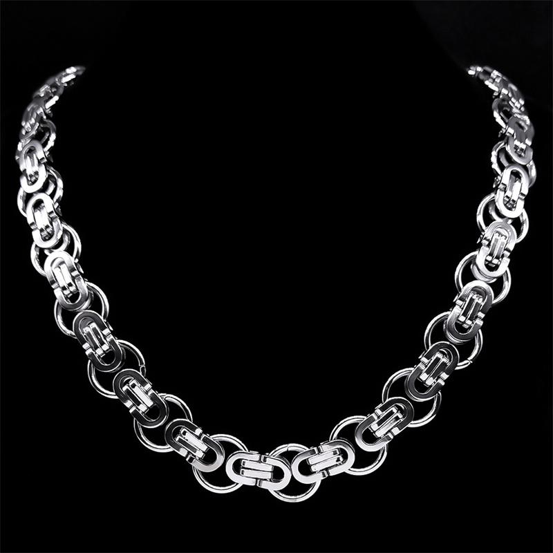 Hiphop Byzantine Round Link Chain Necklace for Women Men Gold Color Stainless Steel Male Thick Chains Jewelry Collar Hombre 50CM
Hiphop Byzantine Round Link Chain Necklace for Women Men Gold Color Stainless Steel Male Thick Chains Jewelry Collar Hombre 50CM