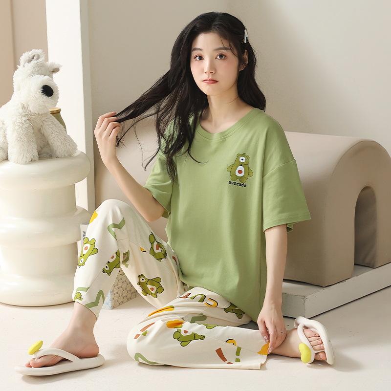7A Plus Size 100% Cotton Women s Pajamas, Anti-bacterial Summer Loungewear - Round Neck, Short Sleeve, Long Pants 3XL (160-180 lbs)
7A Plus Size 100% Cotton Women s Pajamas, Anti-bacterial Summer Loungewear - Round Neck, Short Sleeve, Long Pants 3XL (160-180 lbs)